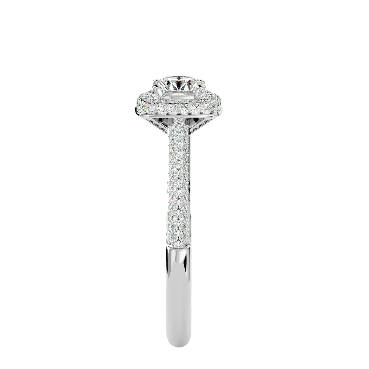 Christiana Solitaire Halo Ring