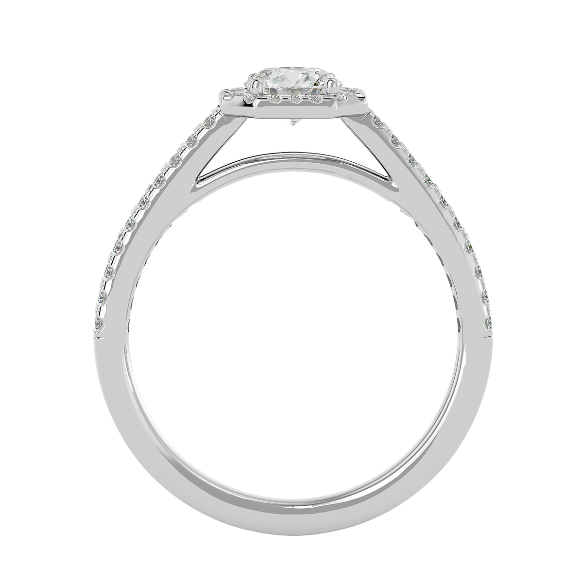 Hermione Solitaire Halo Ring