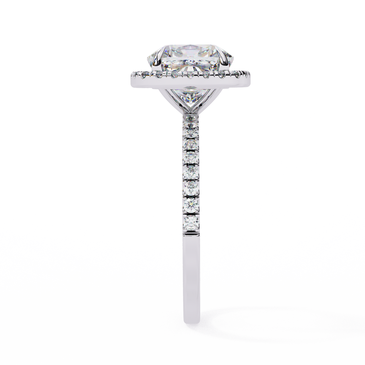 Gwyneth Solitaire Halo Ring