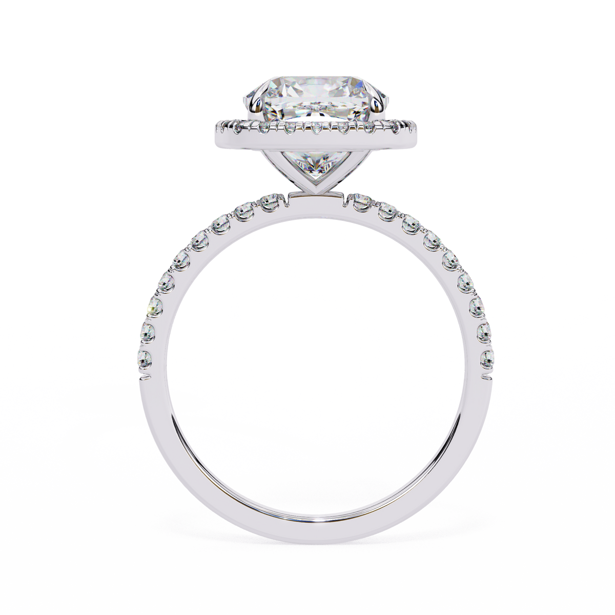 Gwyneth Solitaire Halo Ring