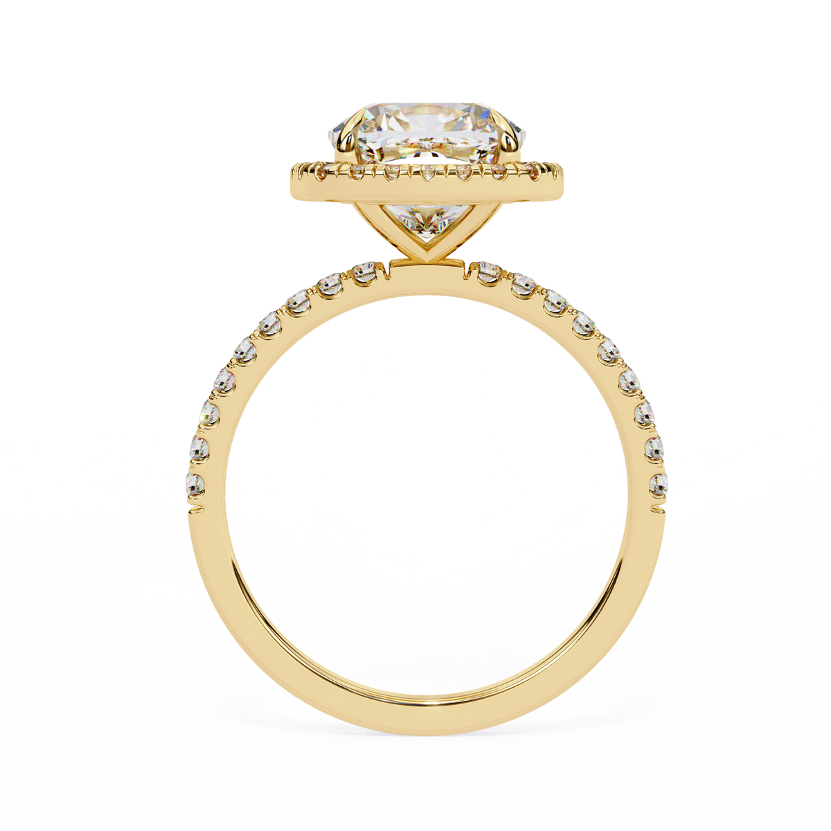Gwyneth Solitaire Halo Ring