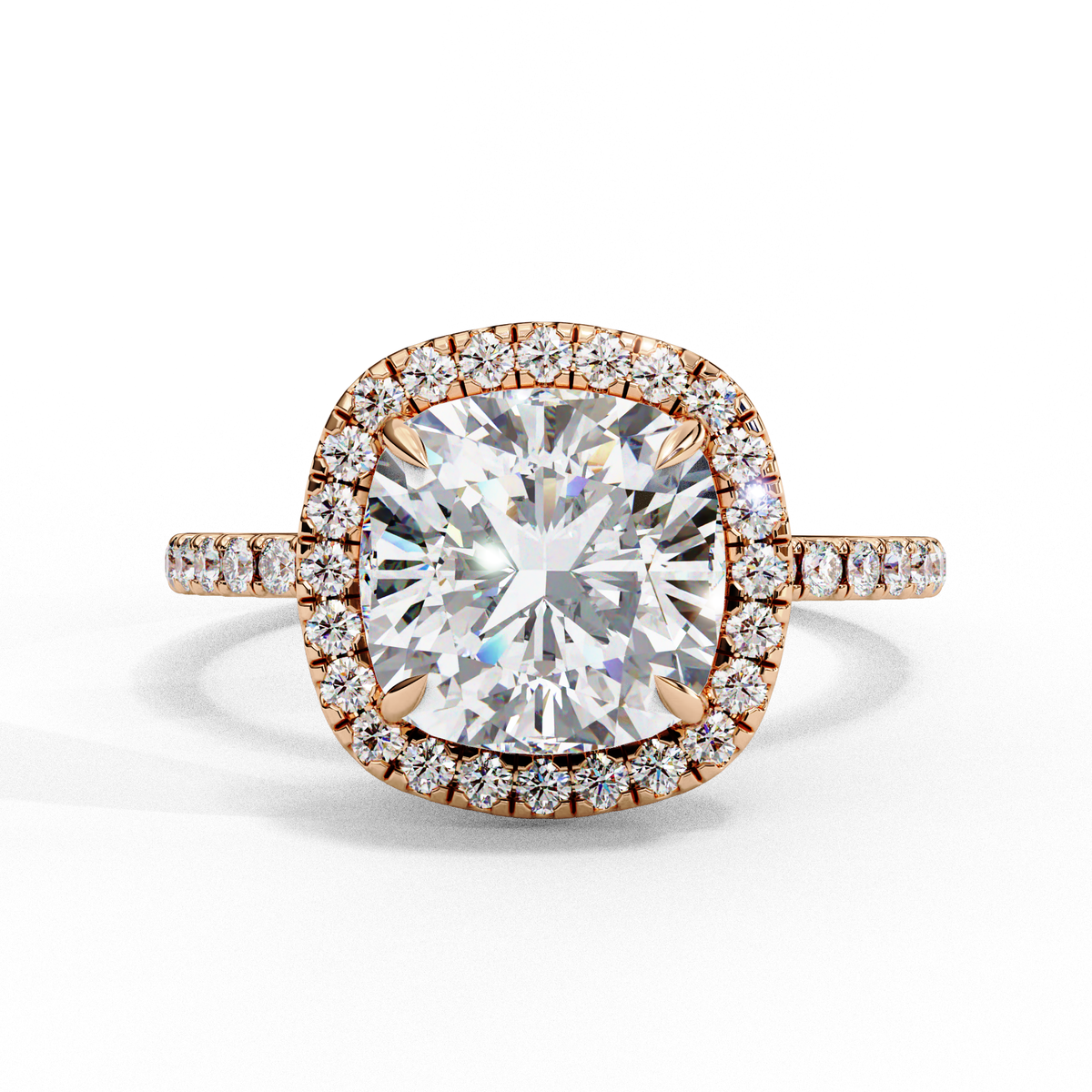 Gwyneth Solitaire Halo Ring