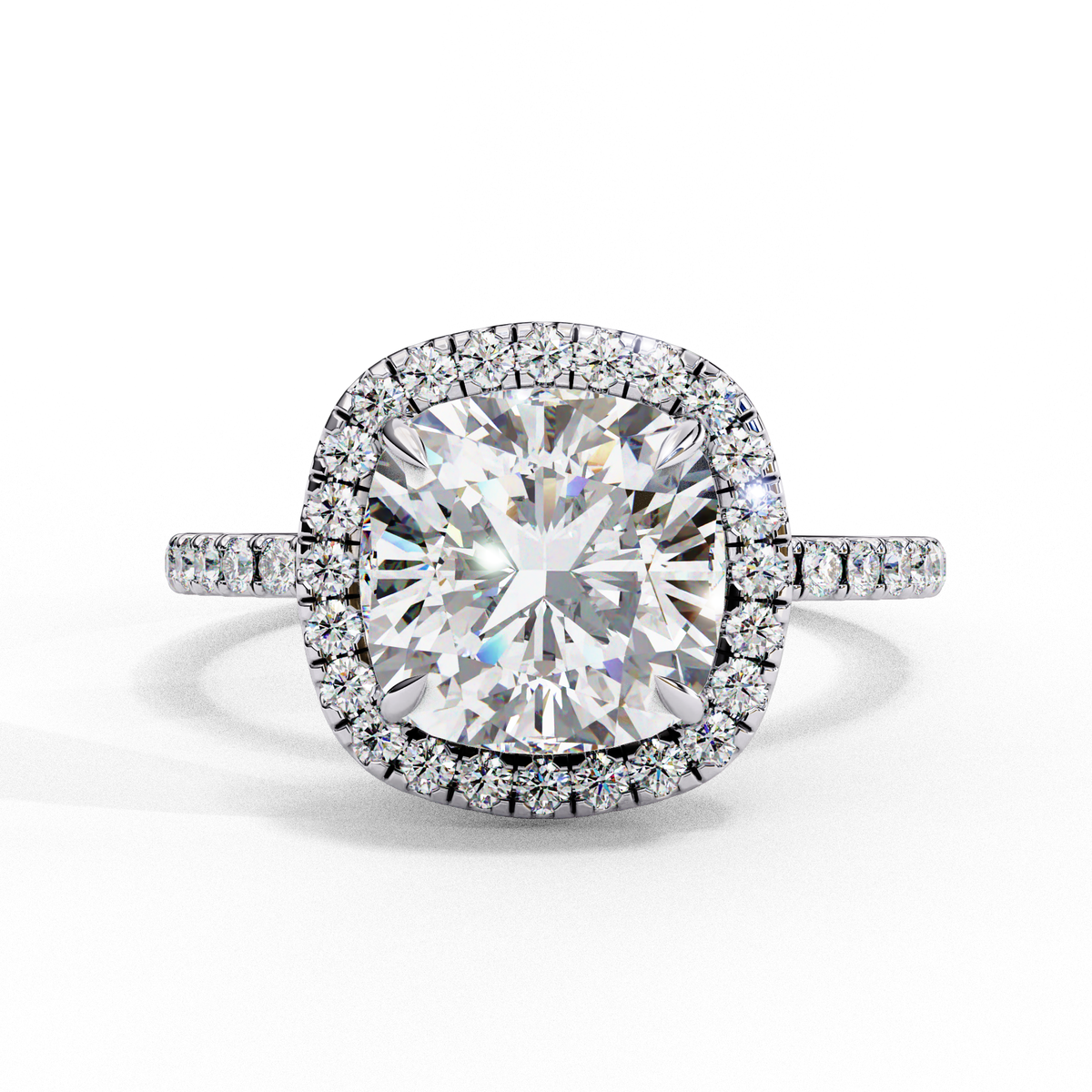 Gwyneth Solitaire Halo Ring