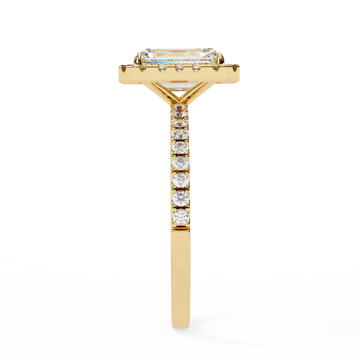 Jacqueline Solitaire Halo Ring
