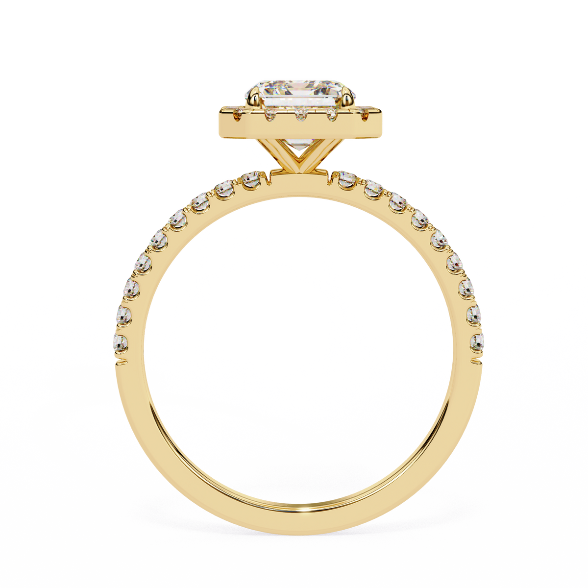 Jacqueline Solitaire Halo Ring