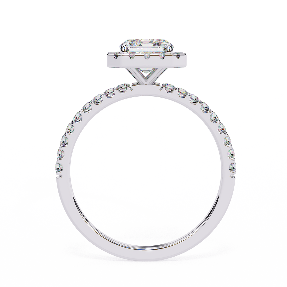 Jacqueline Solitaire Halo Ring