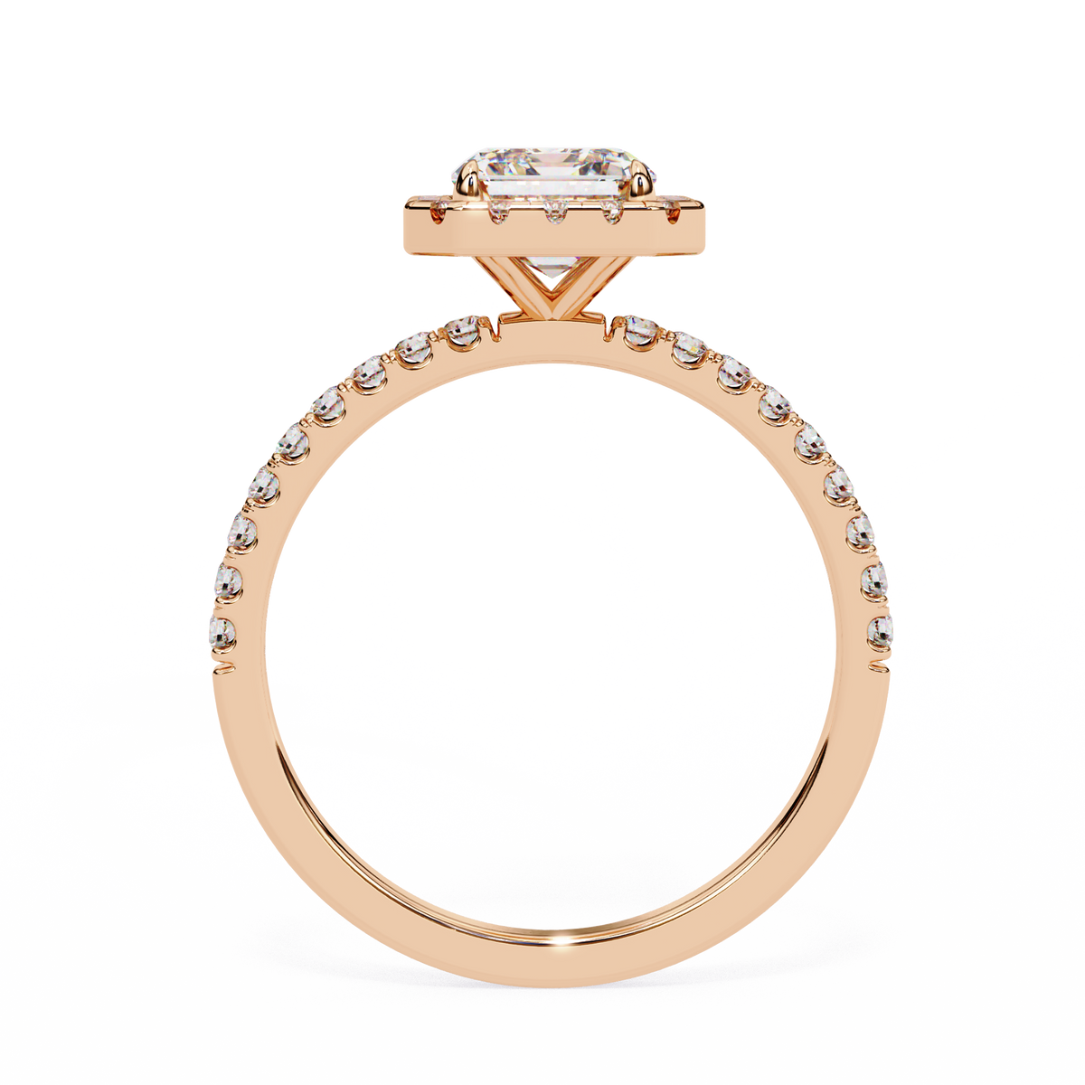 Jacqueline Solitaire Halo Ring