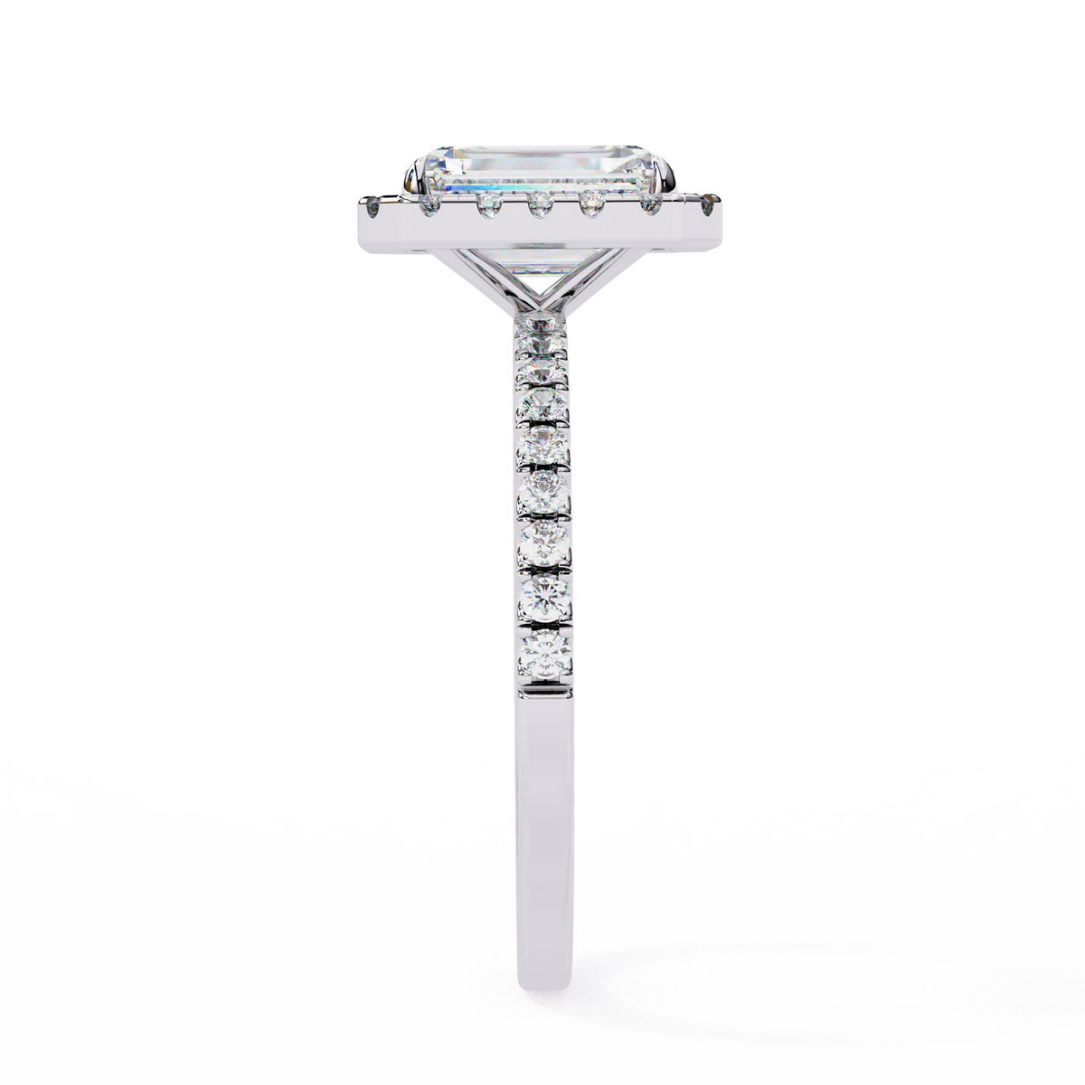 Jacqueline Solitaire Halo Ring