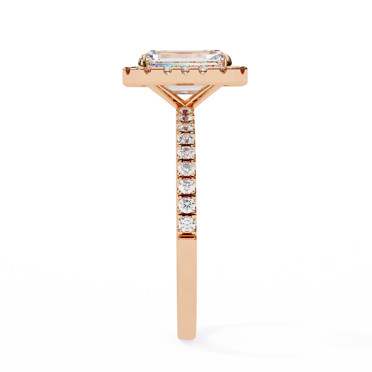 Jacqueline Solitaire Halo Ring