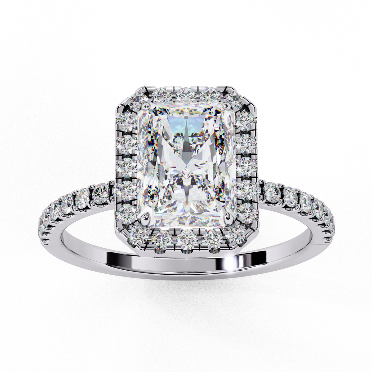 Jacqueline Solitaire Halo Ring
