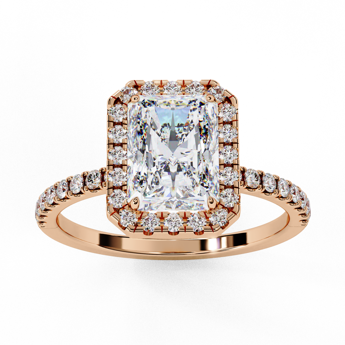 Jacqueline Solitaire Halo Ring