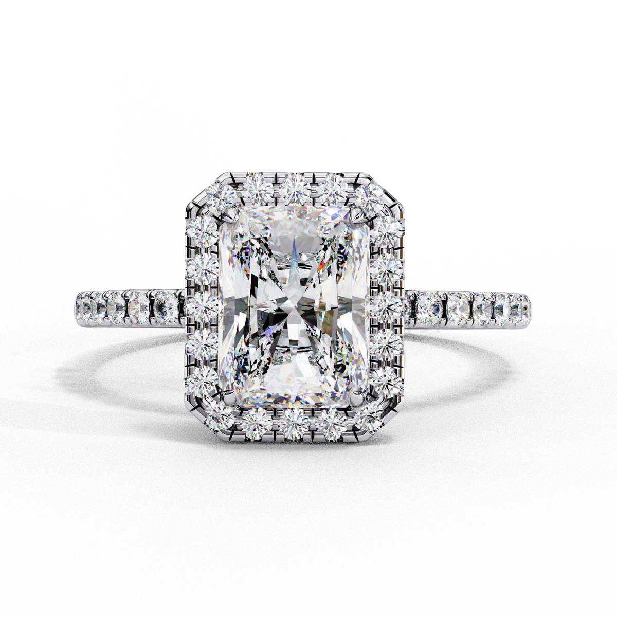 Jacqueline Solitaire Halo Ring