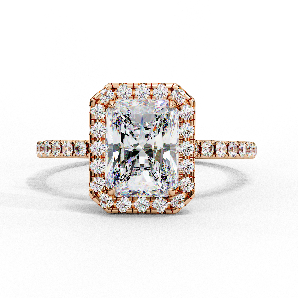 Jacqueline Solitaire Halo Ring