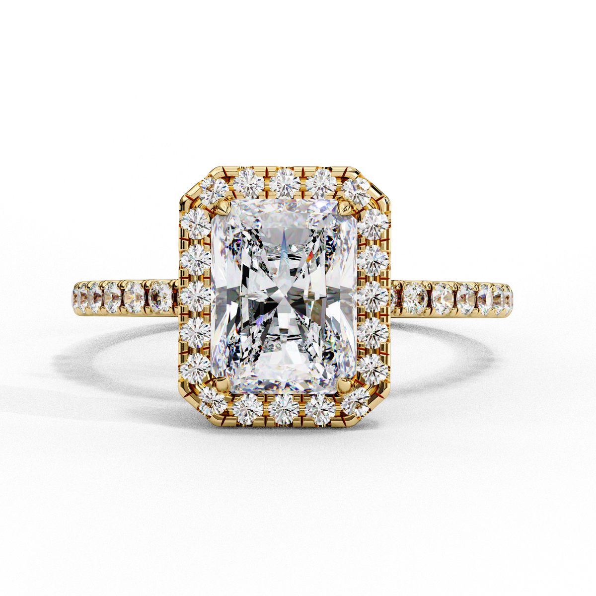 Jacqueline Solitaire Halo Ring