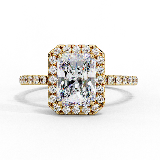 Jacqueline Solitaire Halo Ring