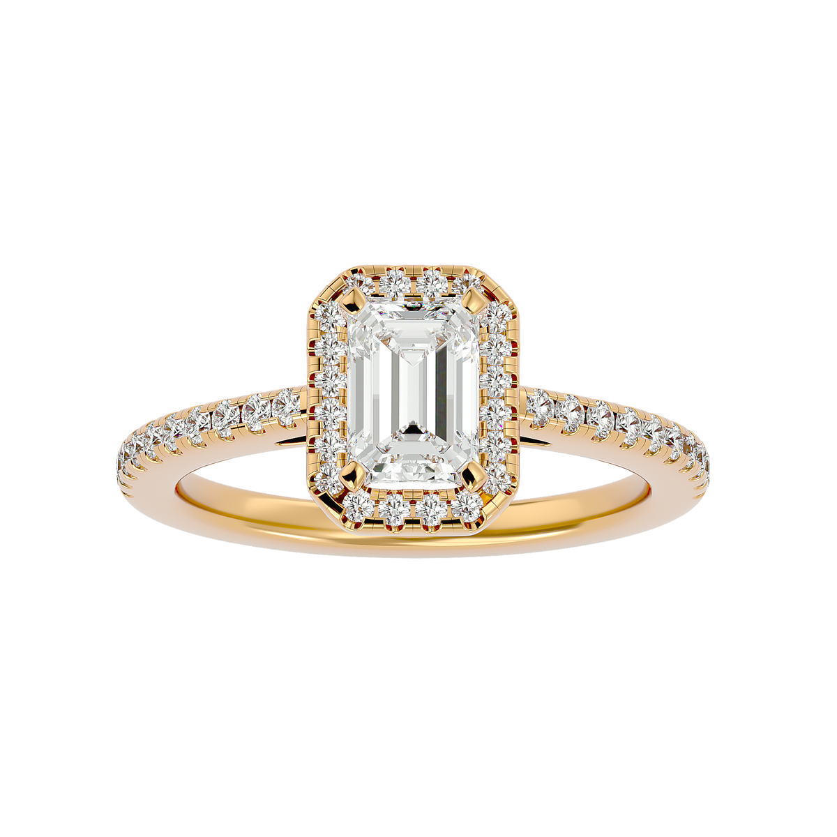 Margot Solitaire Halo Ring