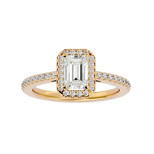 Margot Solitaire Halo Ring