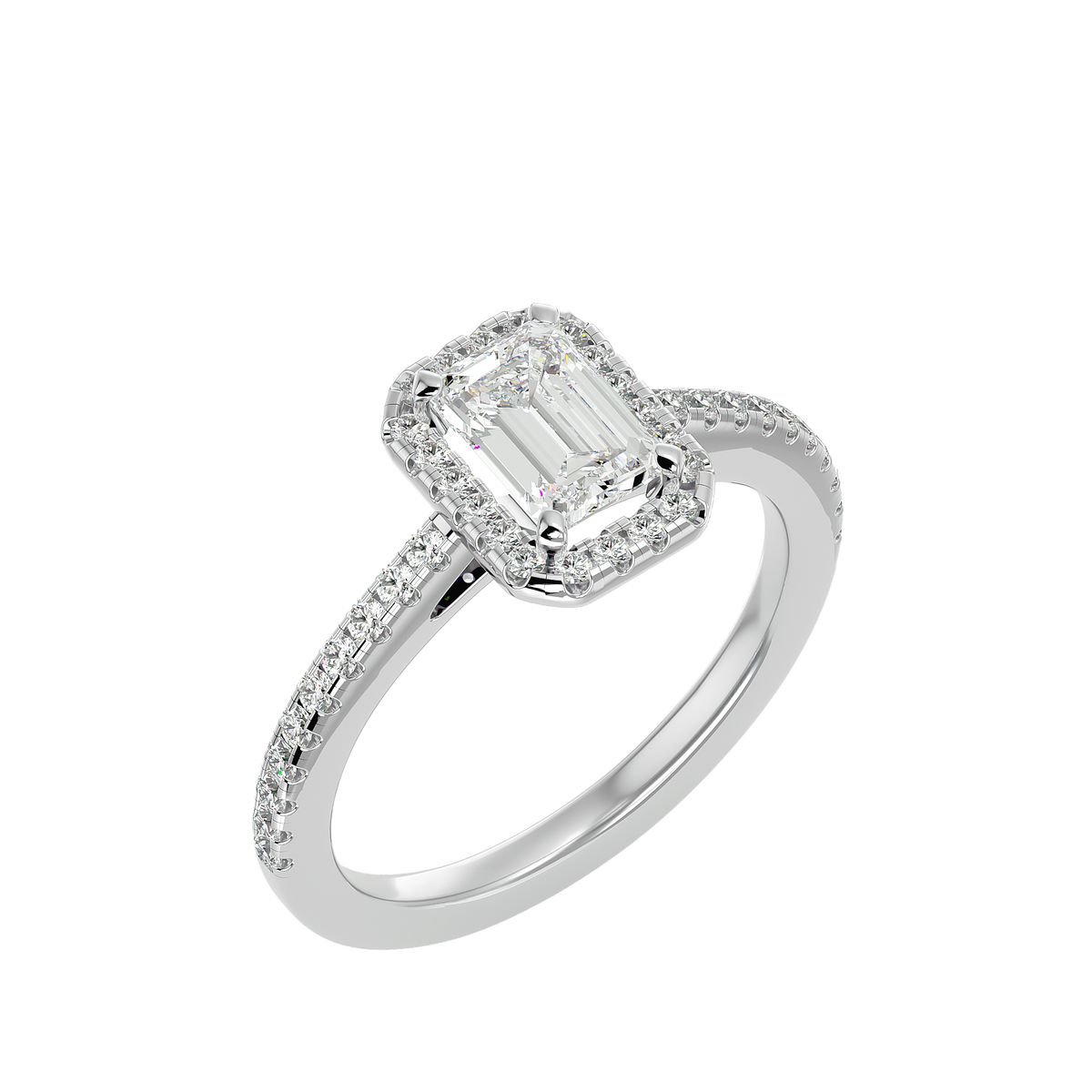 Margot Solitaire Halo Ring