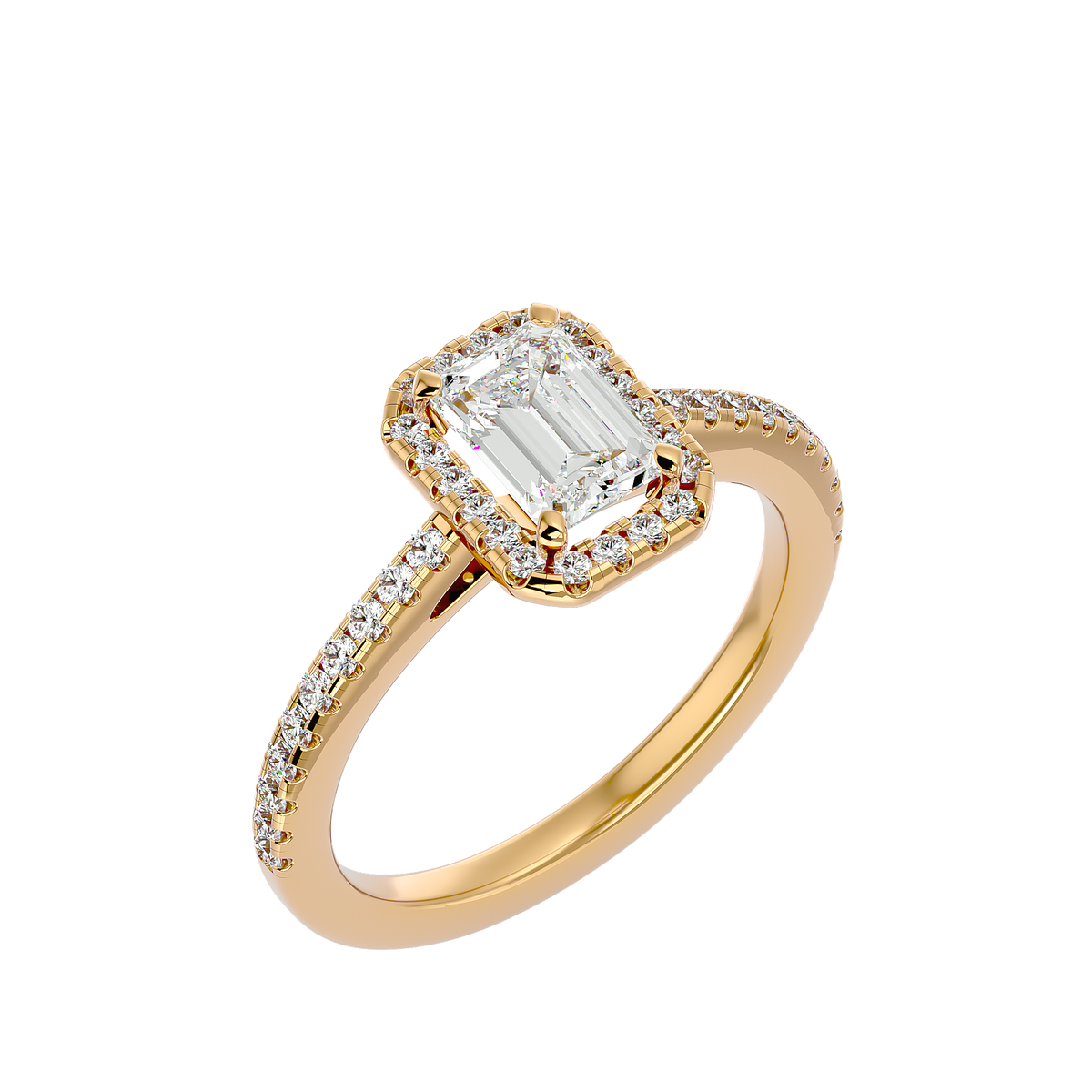 Margot Solitaire Halo Ring