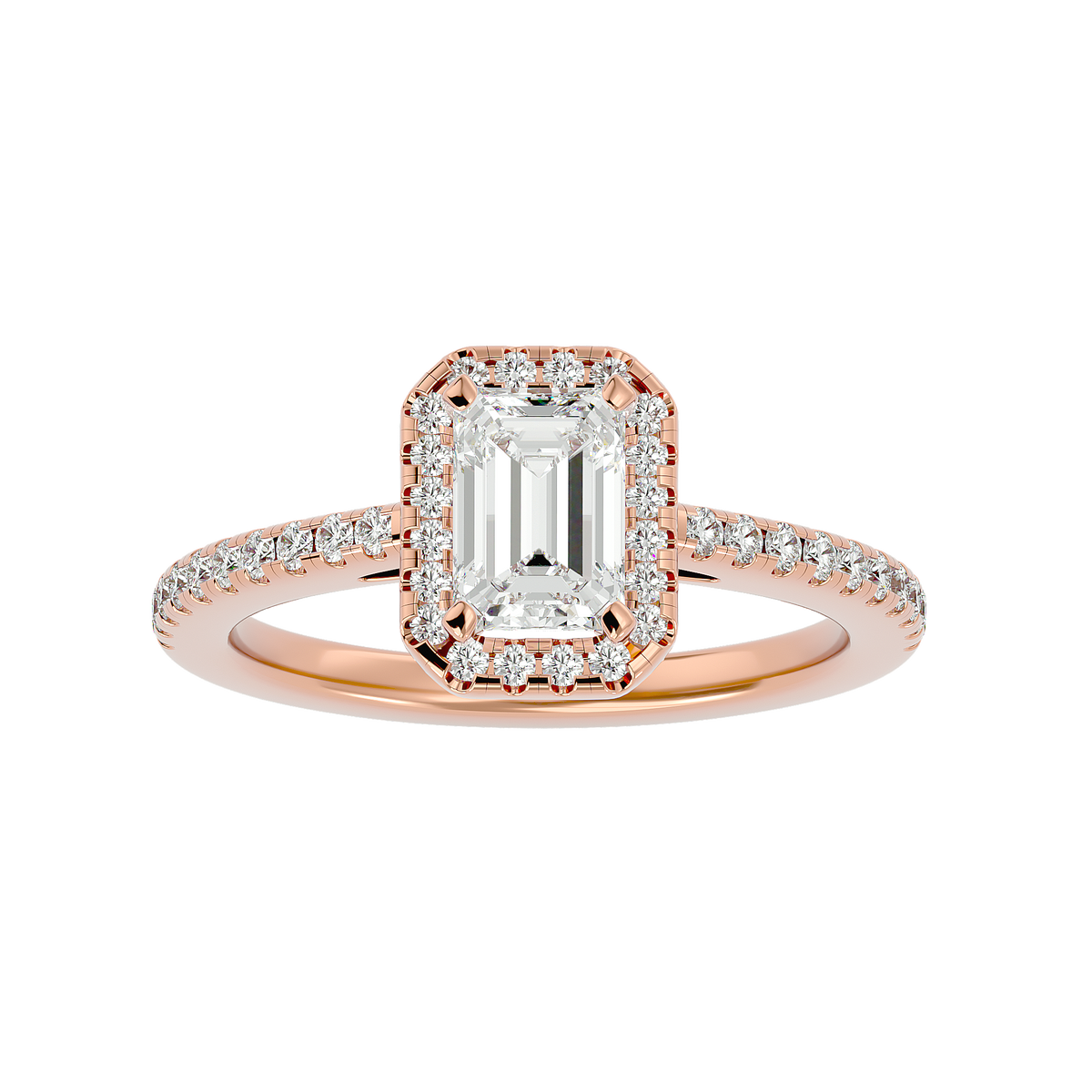 Margot Solitaire Halo Ring