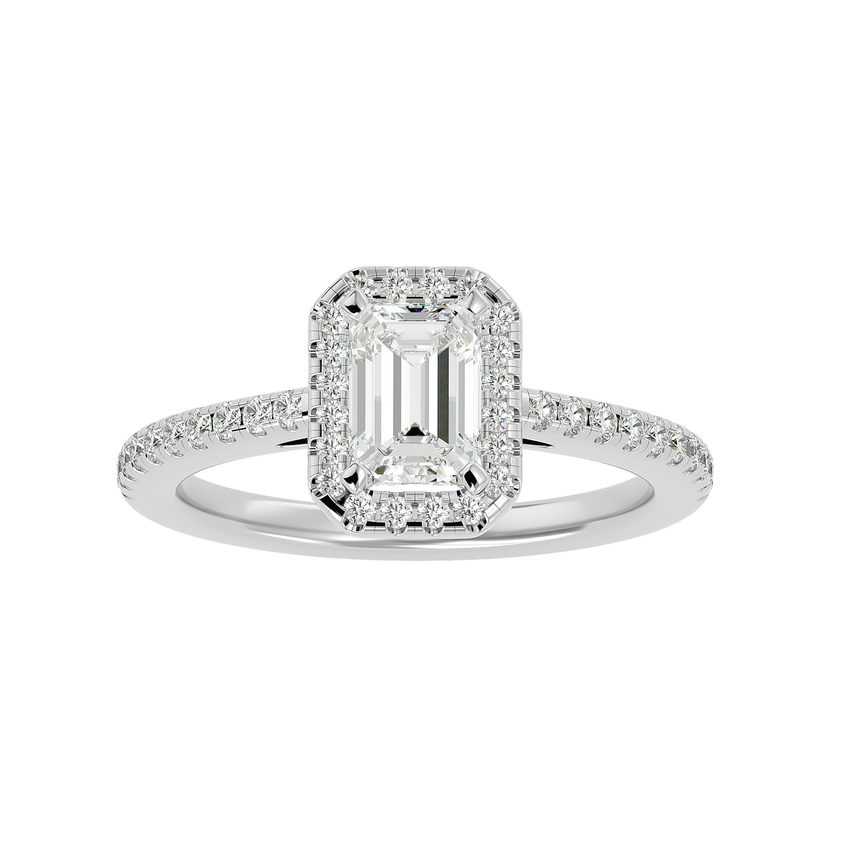 Margot Solitaire Halo Ring