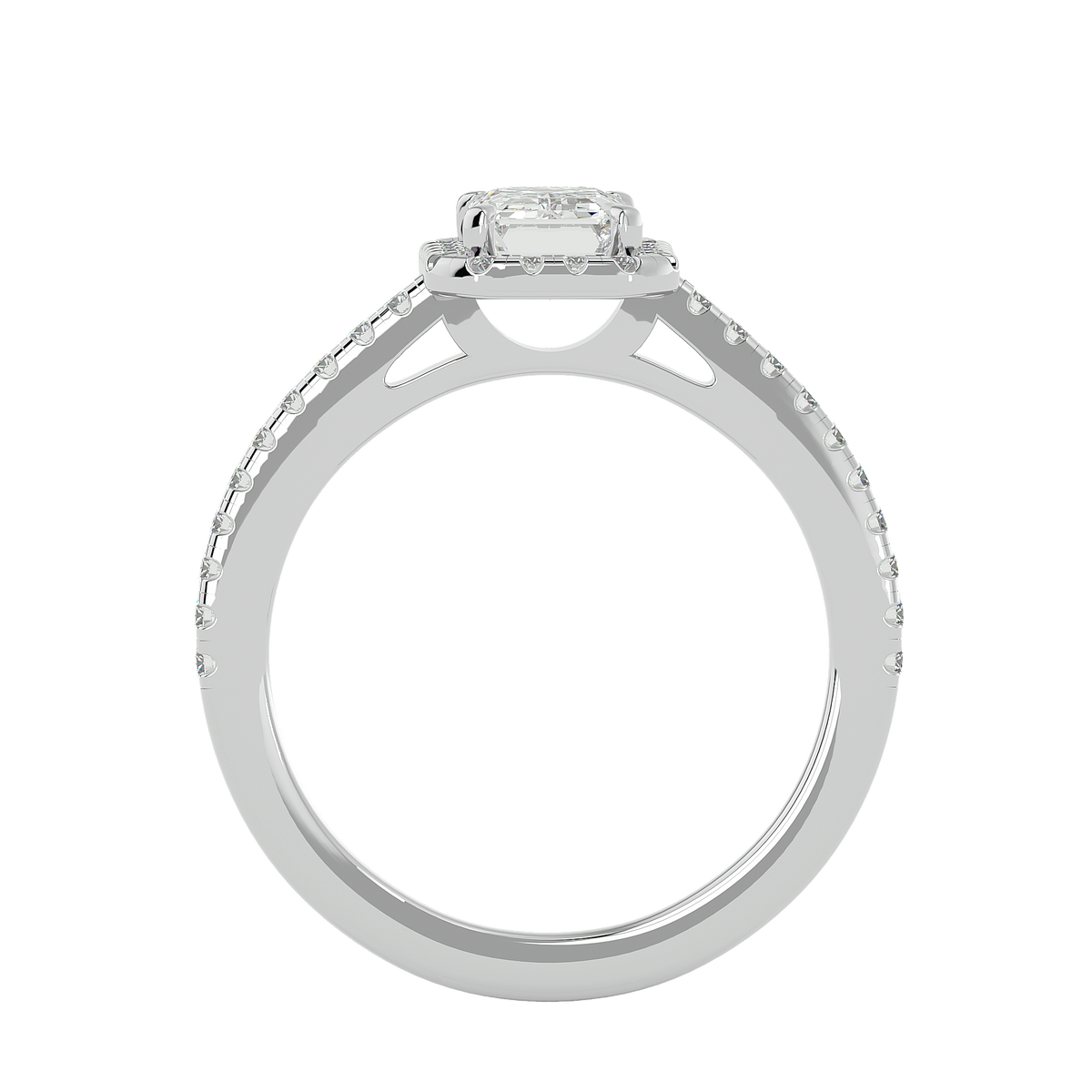 Margot Solitaire Halo Ring