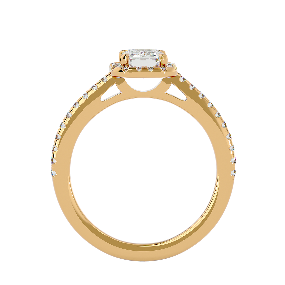 Margot Solitaire Halo Ring