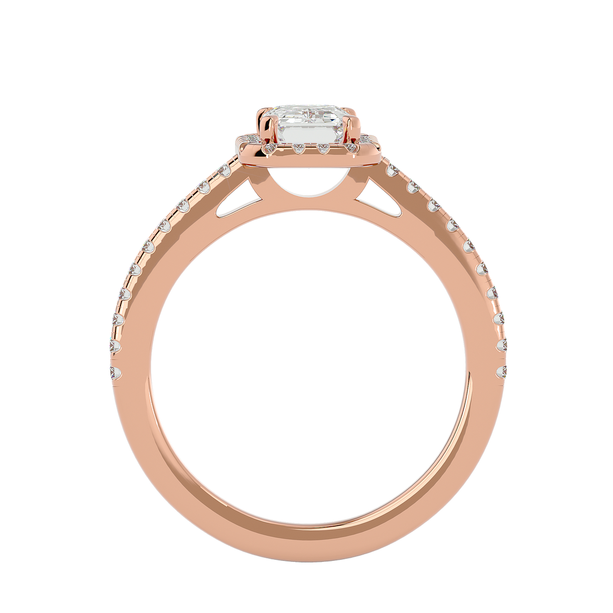 Margot Solitaire Halo Ring