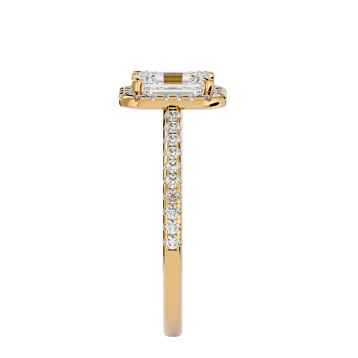 Margot Solitaire Halo Ring