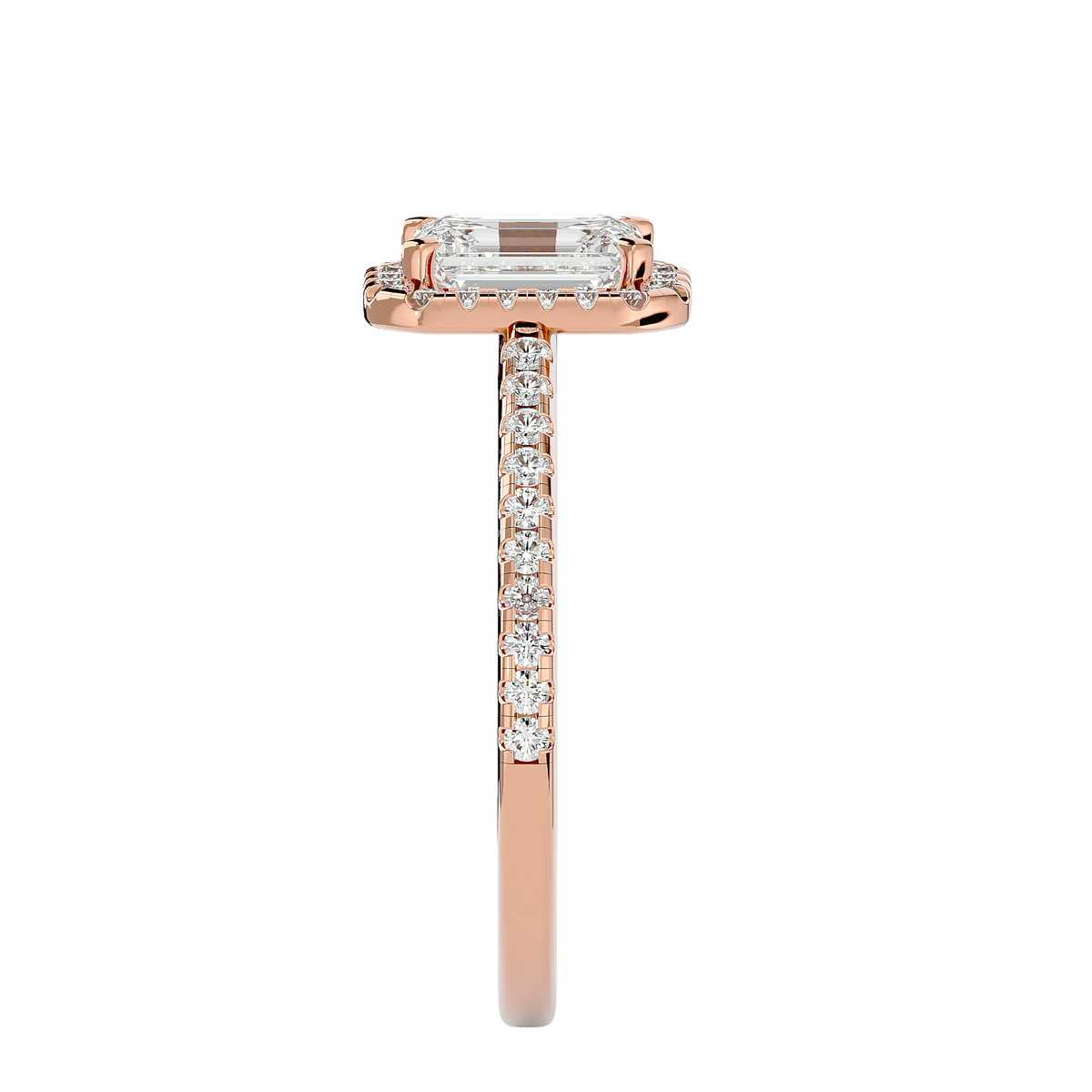 Margot Solitaire Halo Ring