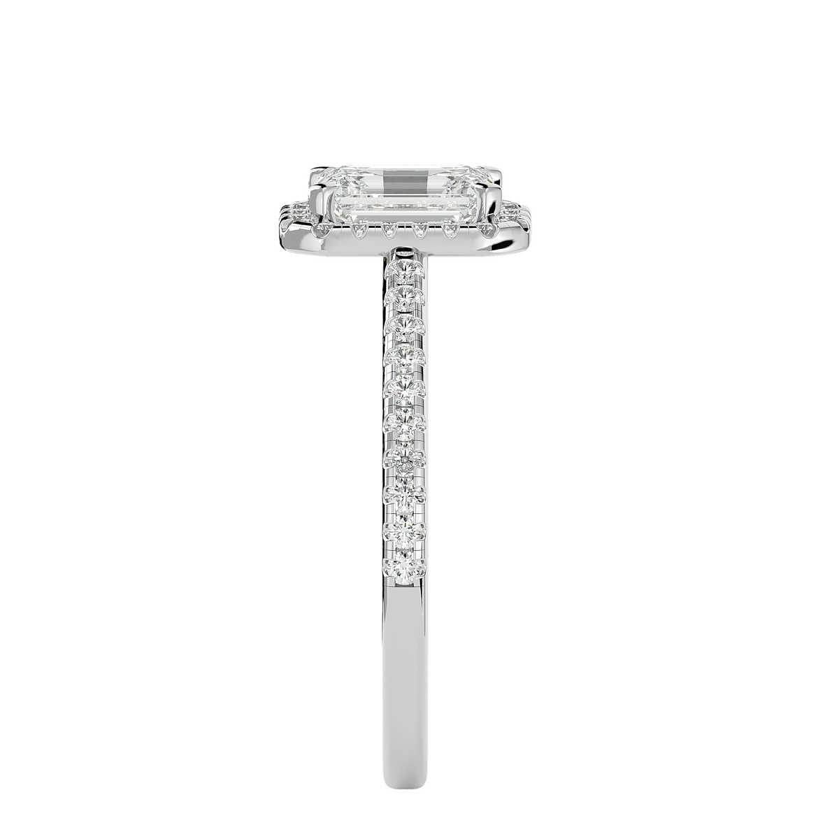 Margot Solitaire Halo Ring