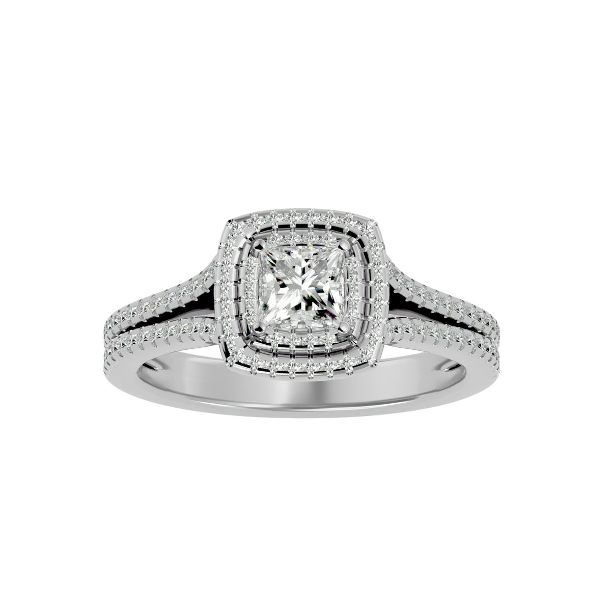 Luciana Solitaire Halo Ring