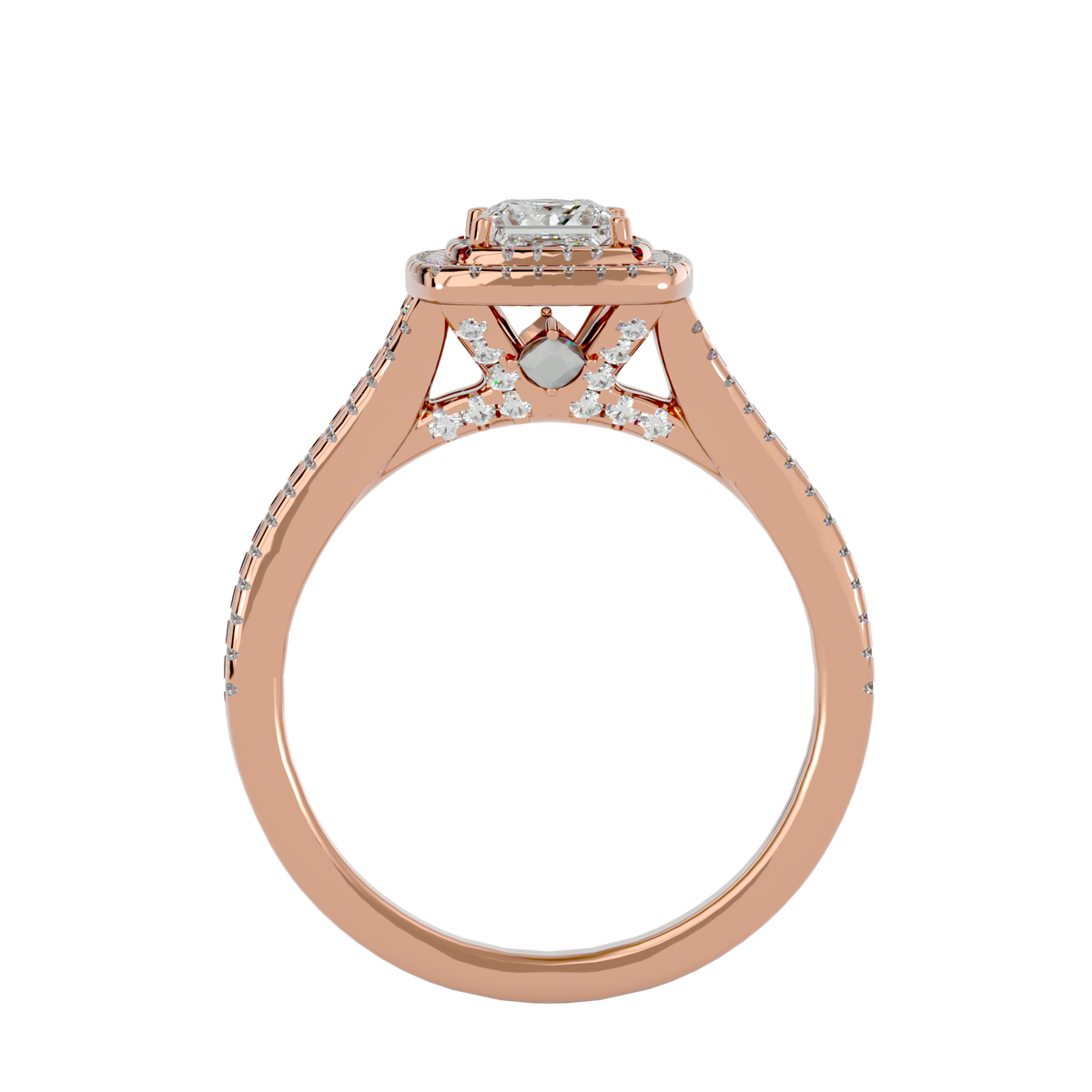 Luciana Solitaire Halo Ring