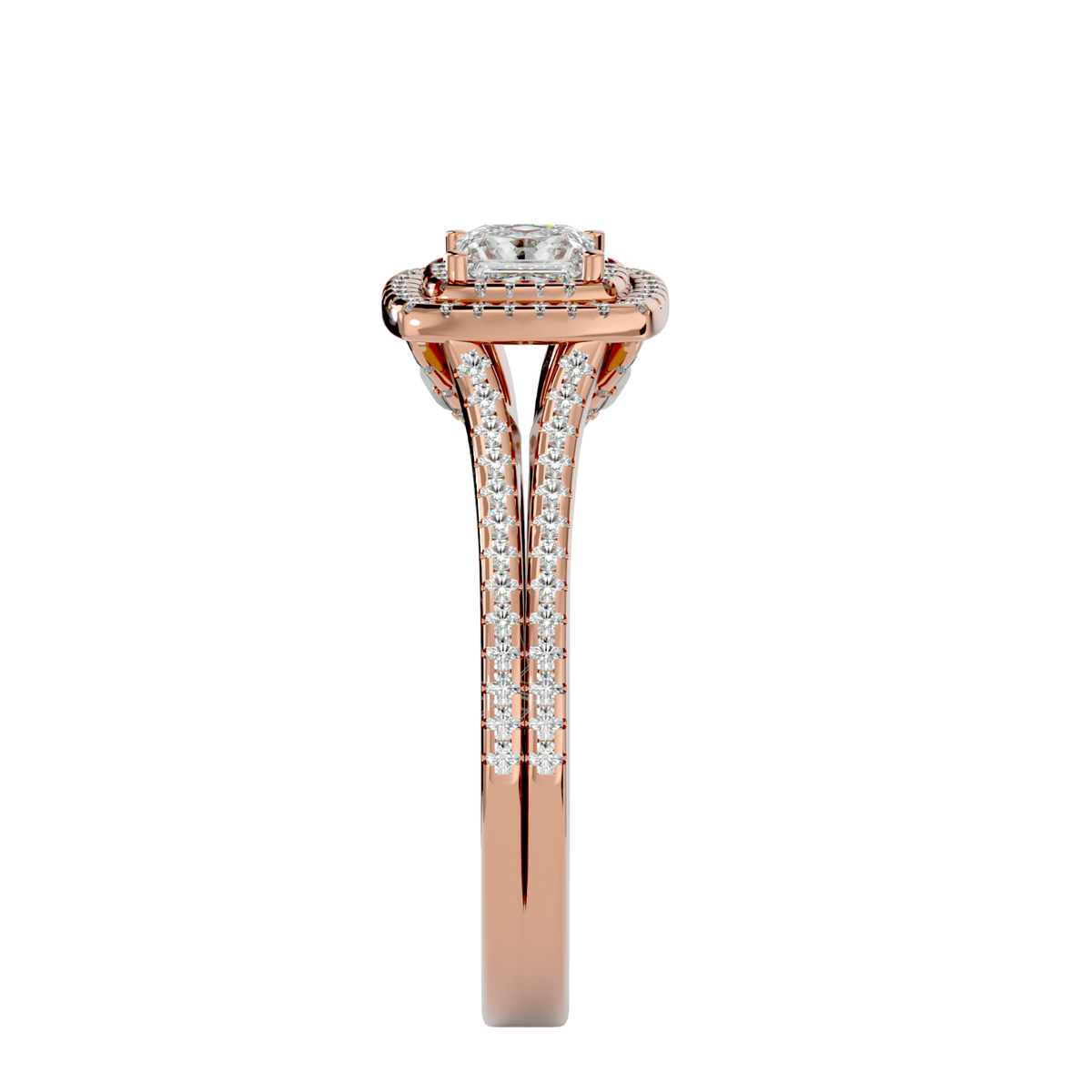 Luciana Solitaire Halo Ring
