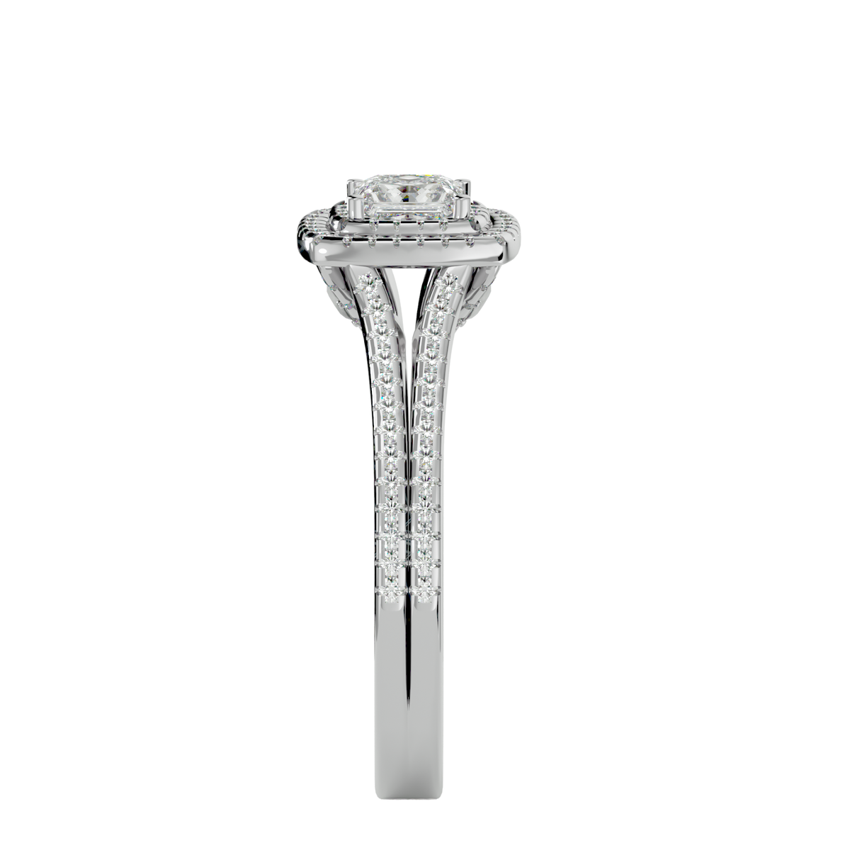 Luciana Solitaire Halo Ring