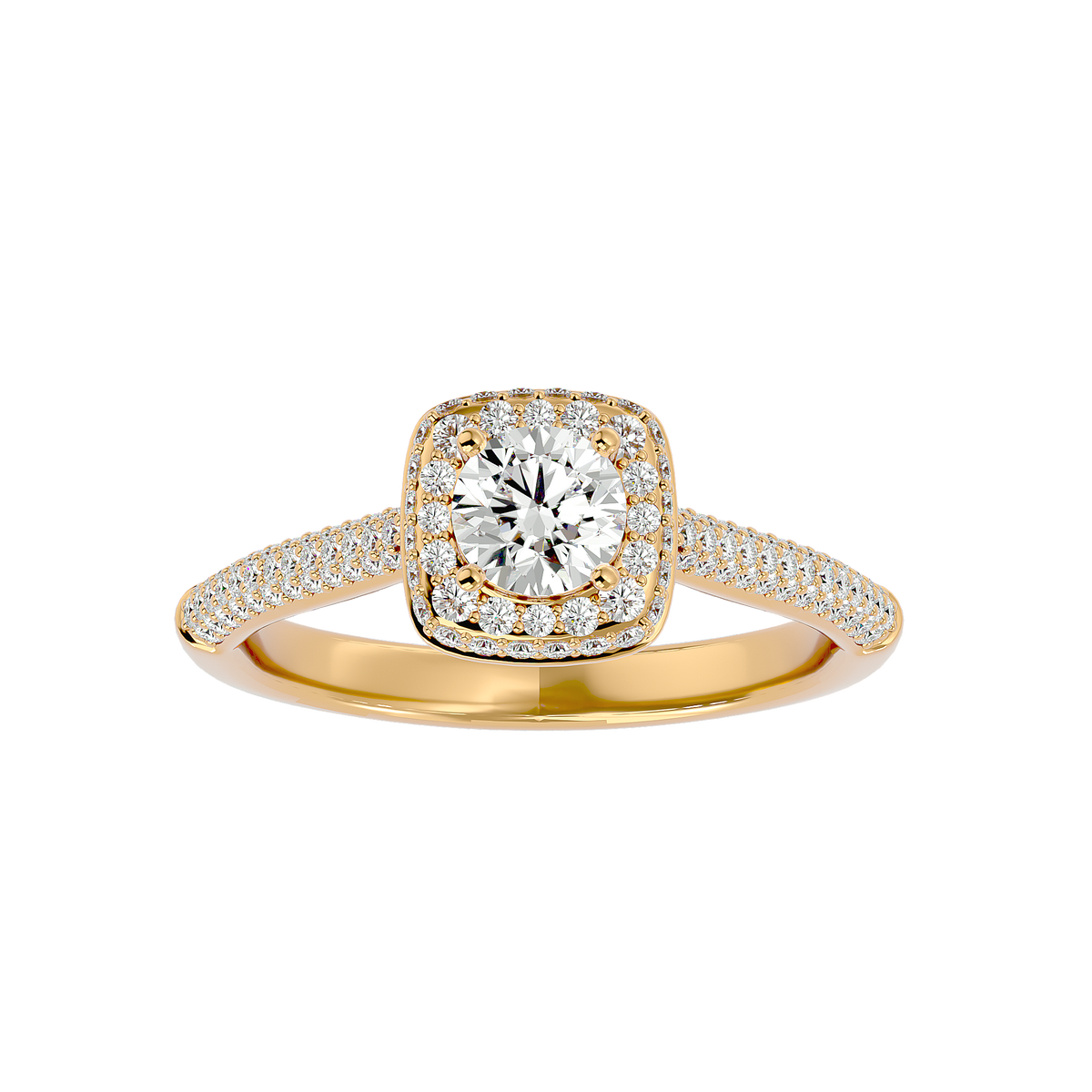 Christiana Solitaire Halo Ring
