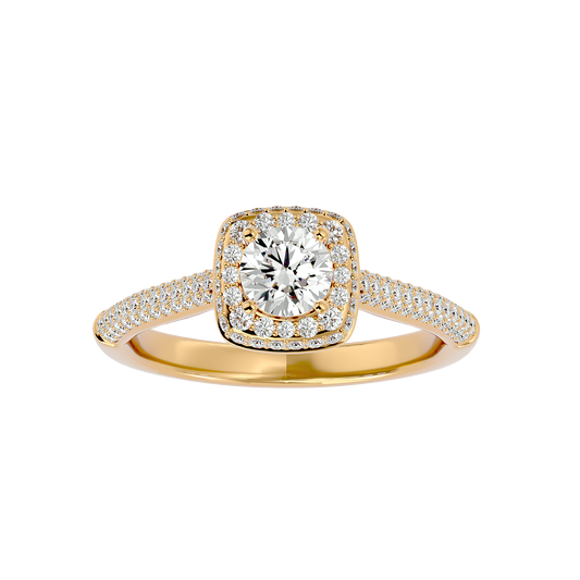 Christiana Solitaire Halo Ring