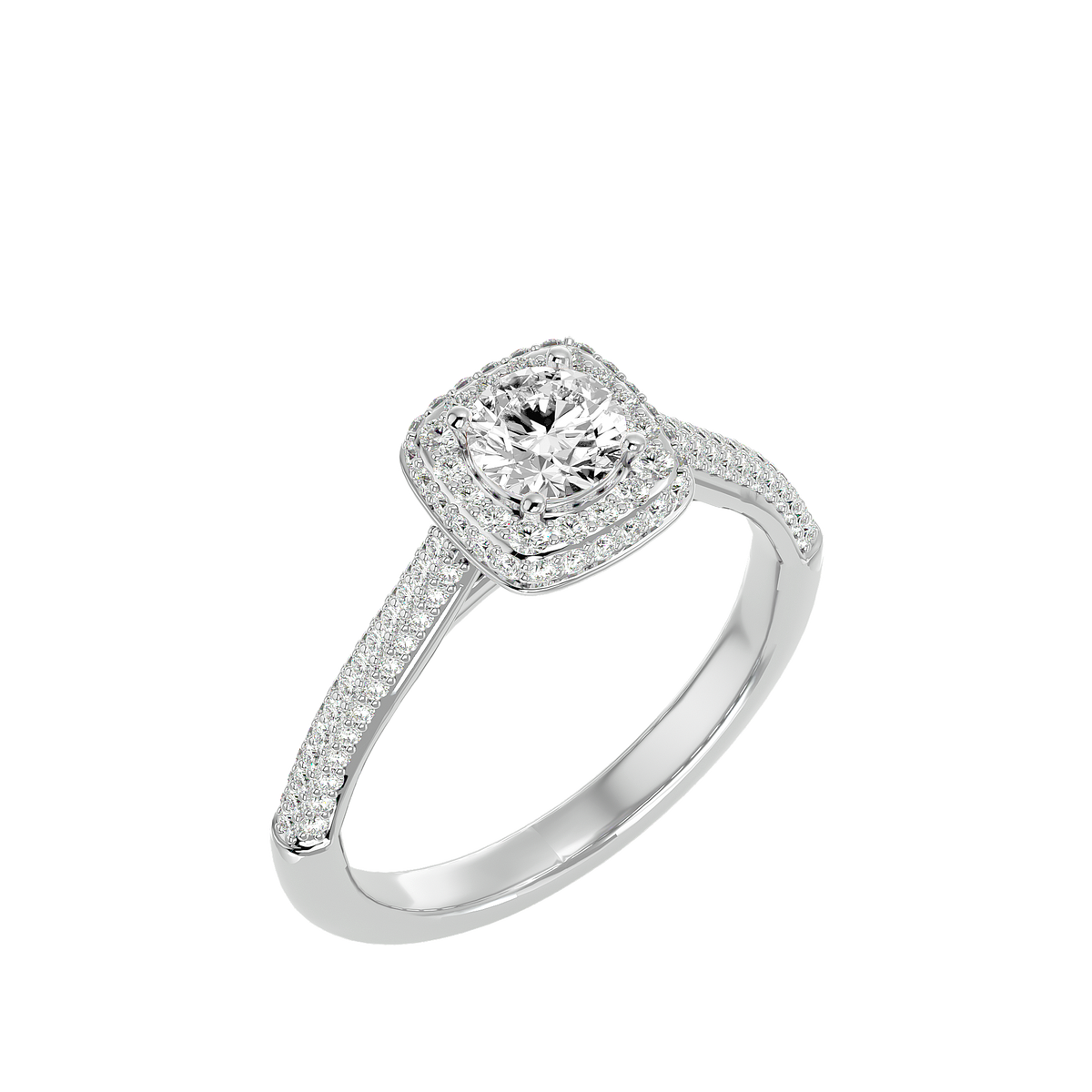 Christiana Solitaire Halo Ring