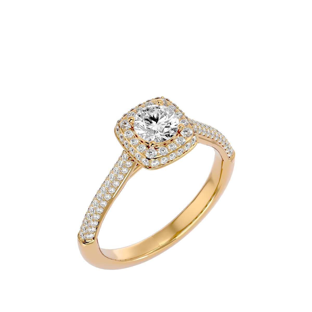 Christiana Solitaire Halo Ring