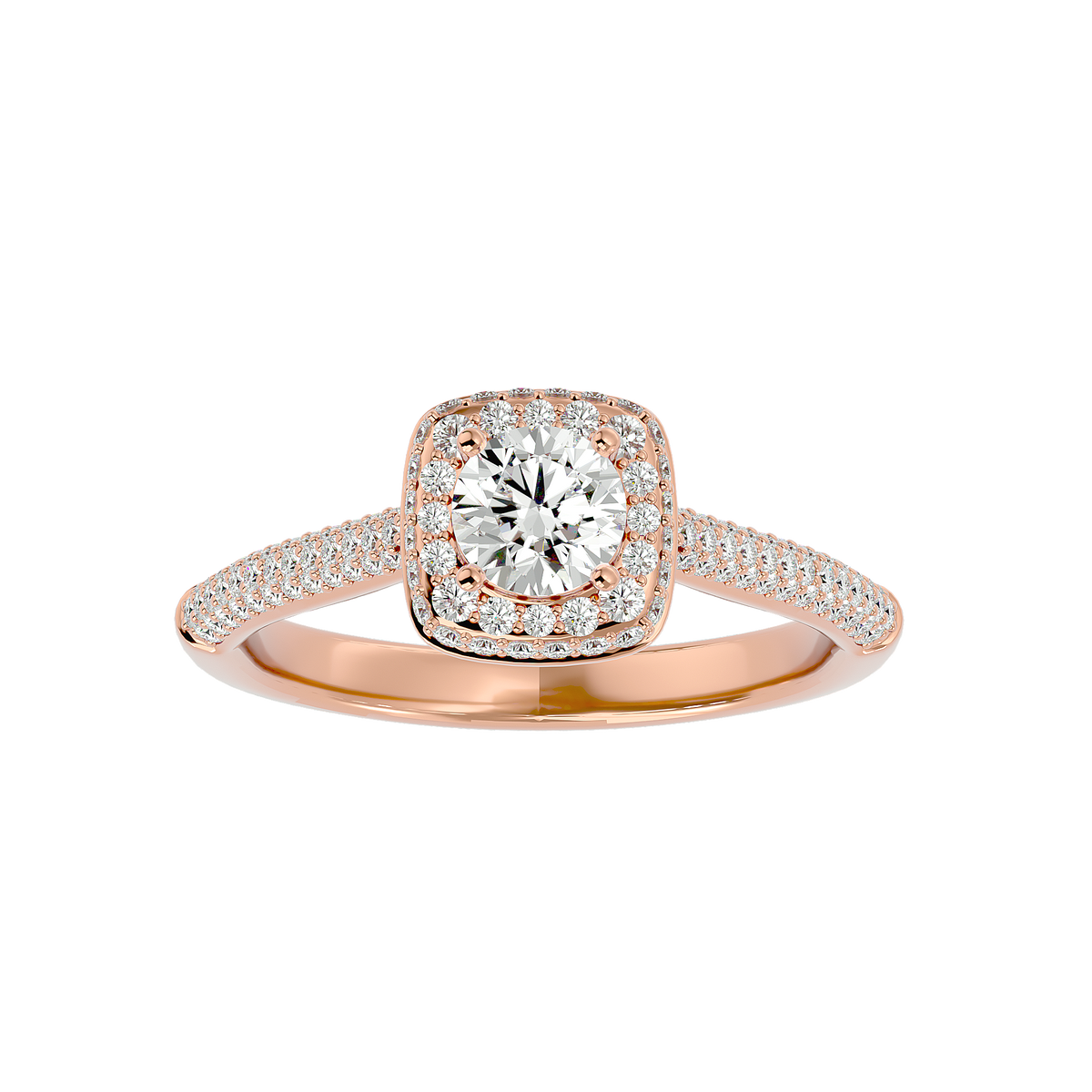Christiana Solitaire Halo Ring