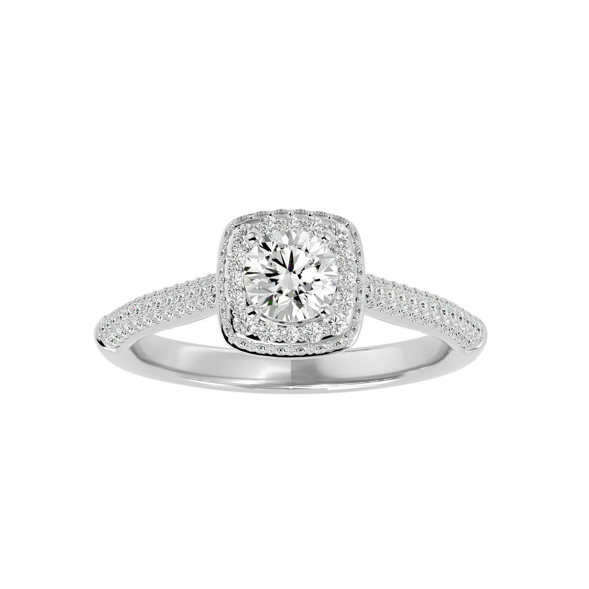 Christiana Solitaire Halo Ring