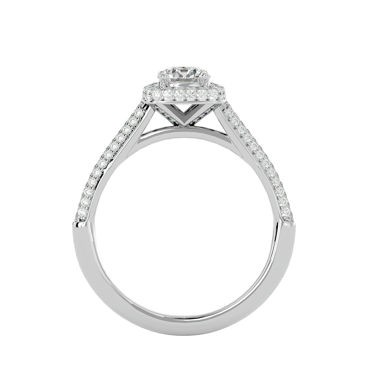 Christiana Solitaire Halo Ring