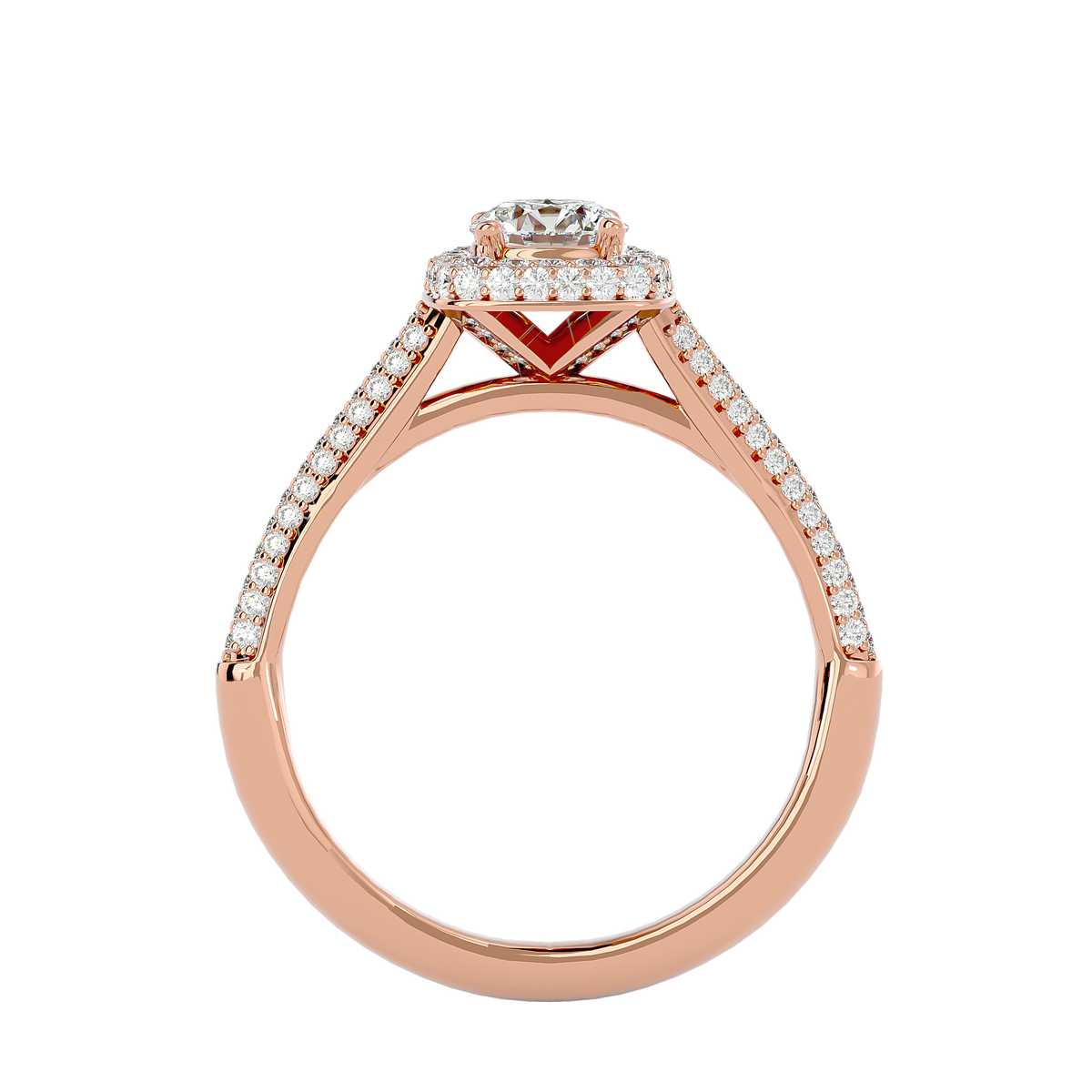 Christiana Solitaire Halo Ring
