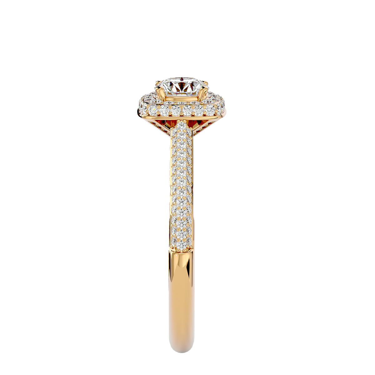 Christiana Solitaire Halo Ring