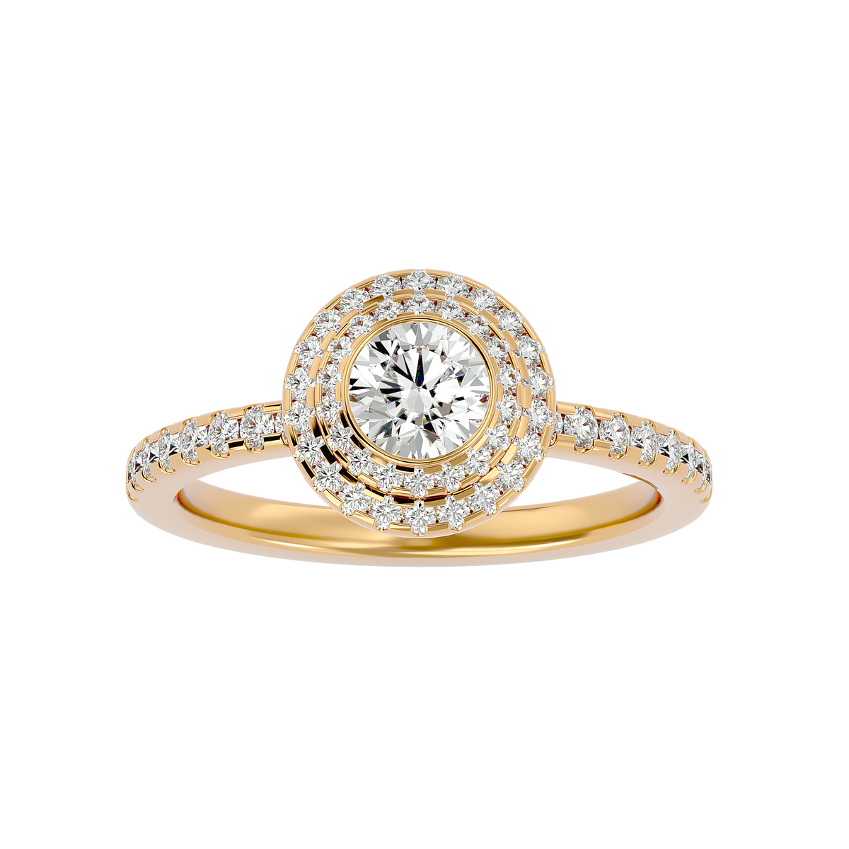 Ariel Solitaire Halo Ring