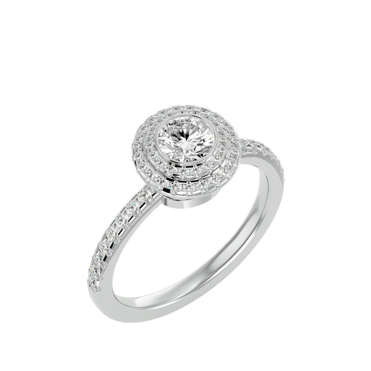 Ariel Solitaire Halo Ring