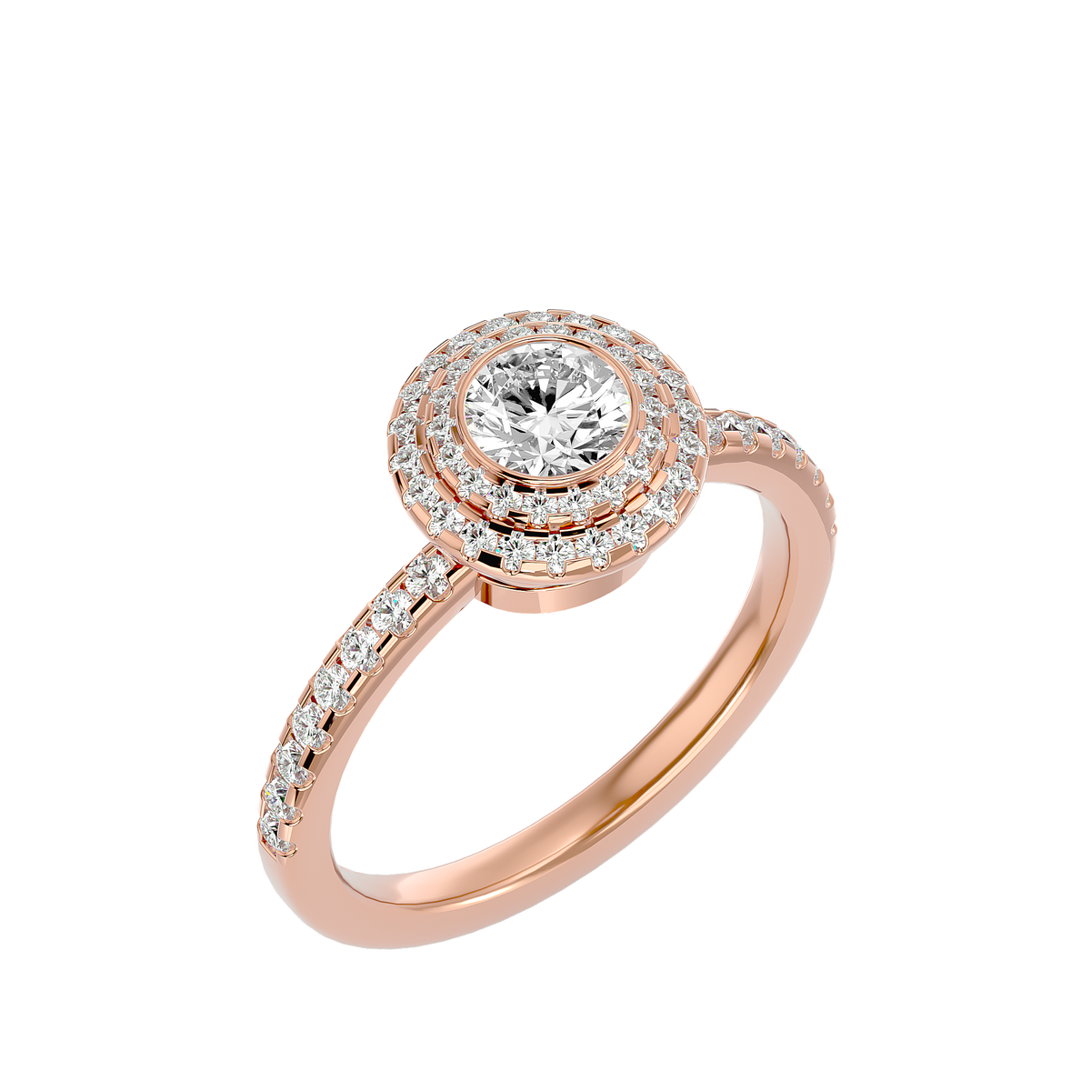 Ariel Solitaire Halo Ring