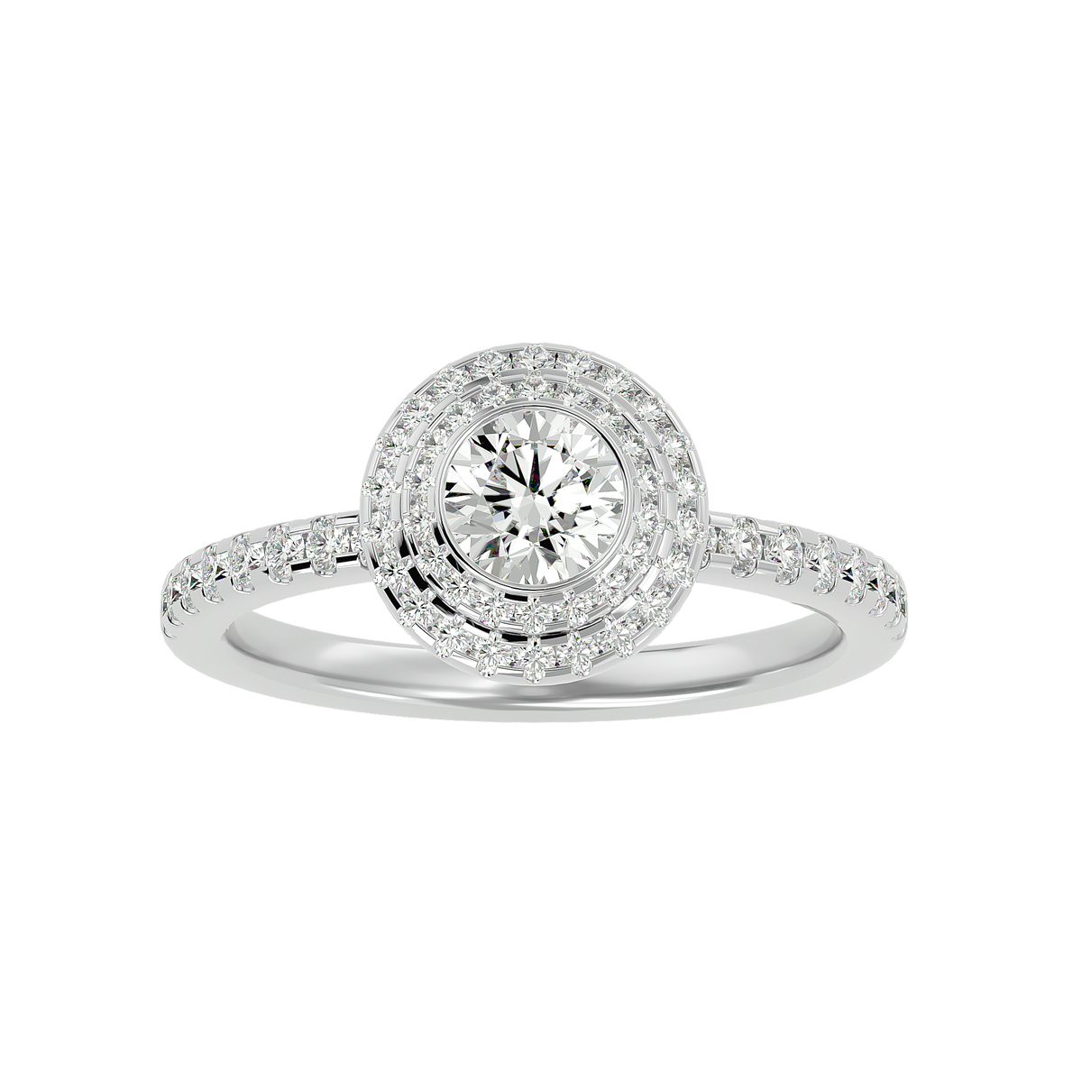 Ariel Solitaire Halo Ring