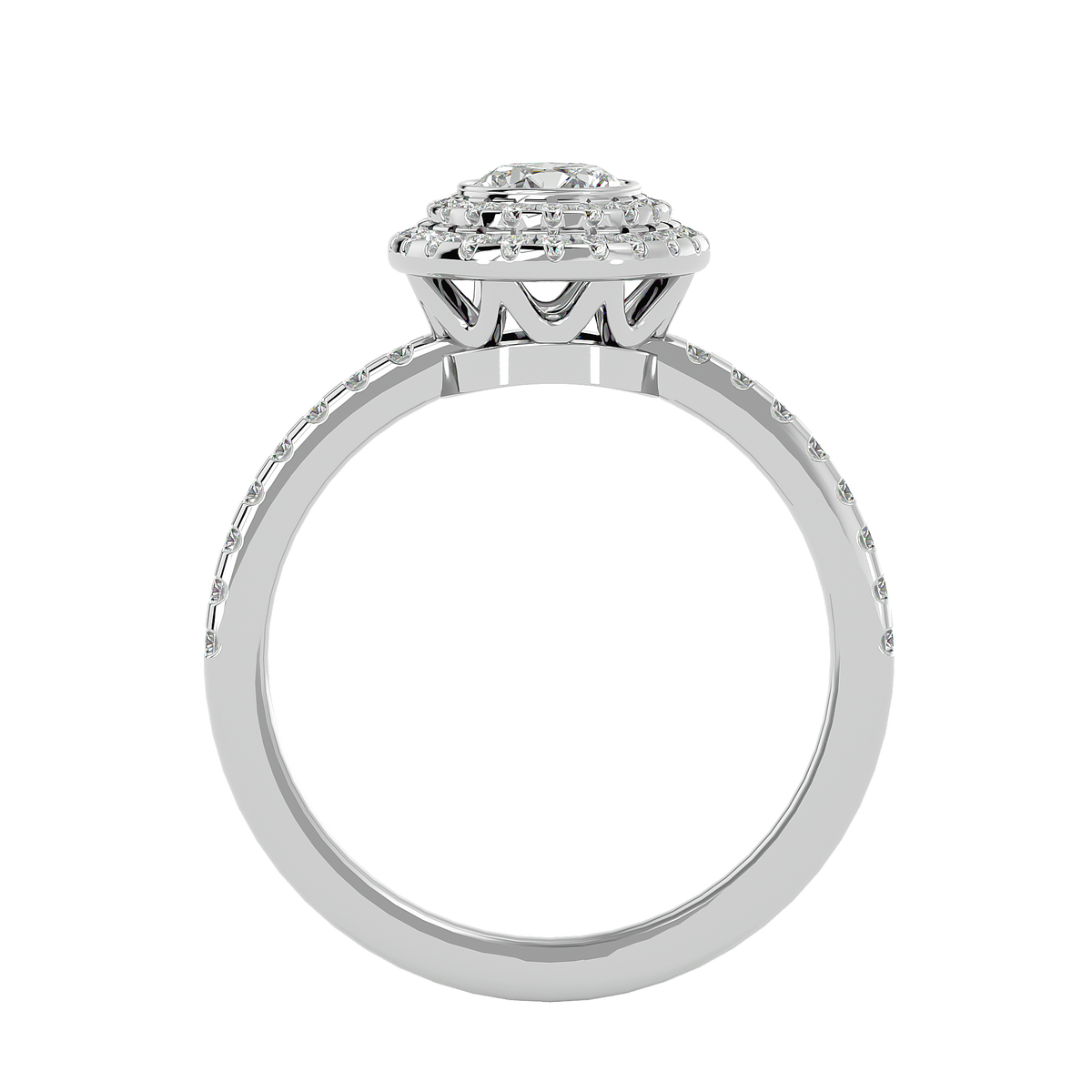 Ariel Solitaire Halo Ring