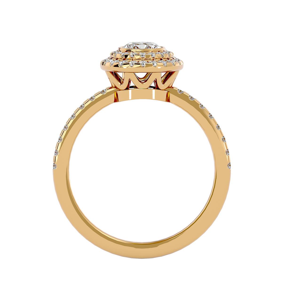 Ariel Solitaire Halo Ring